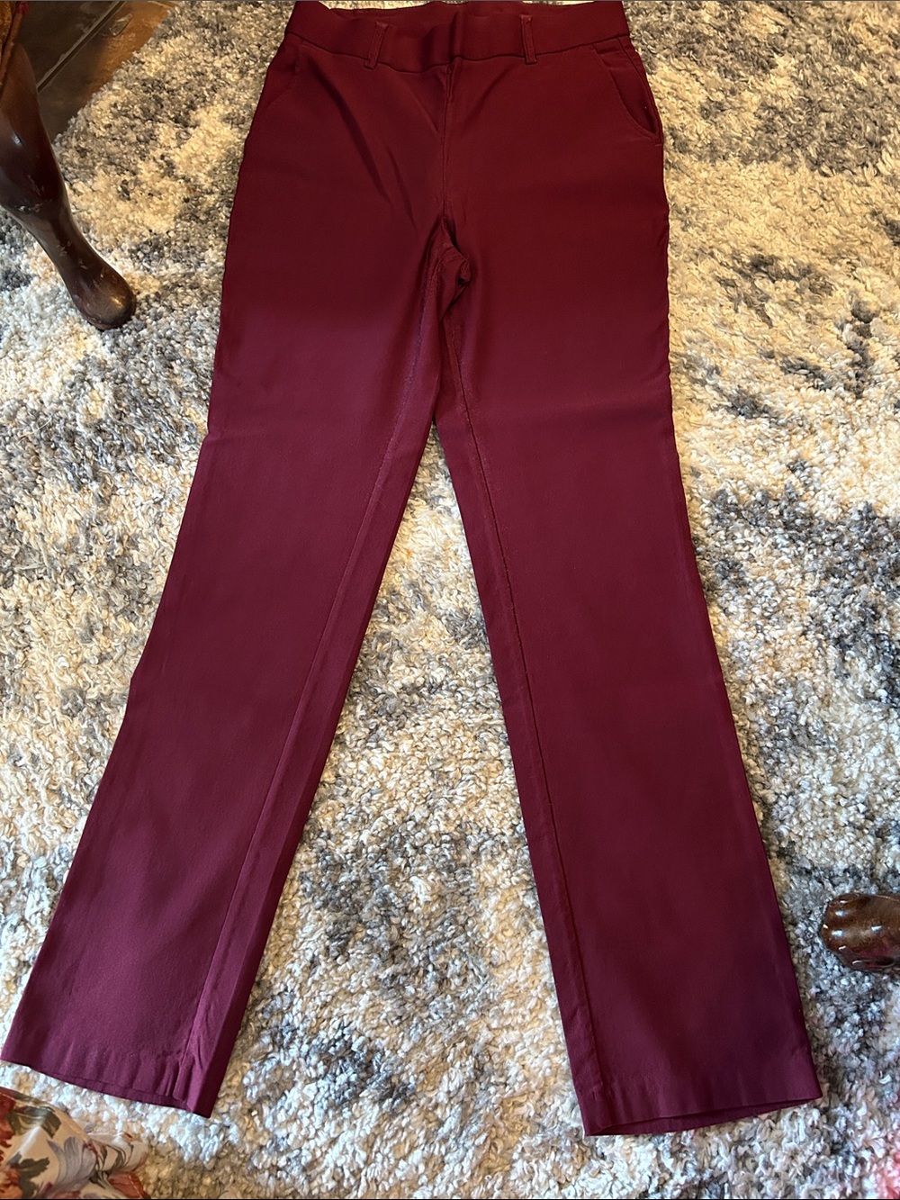 Rafaella Wine Straight-Leg Pants